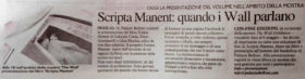 Scripta Manent: quando i Wall parlano